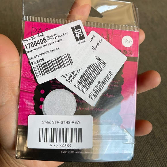 NWT Dolls Kill Pastease Velvet Rainbow Star Nipple Pasties - Picture 4 of 4